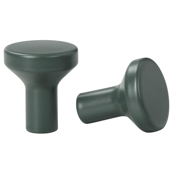 BAGGANÄS knob, deep green, 5 mm, 2 pack