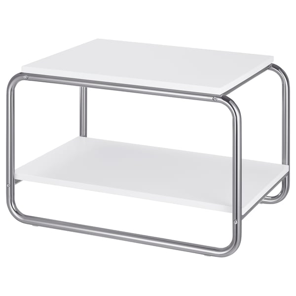 BAGGBODA side table, white, 71x50 cm