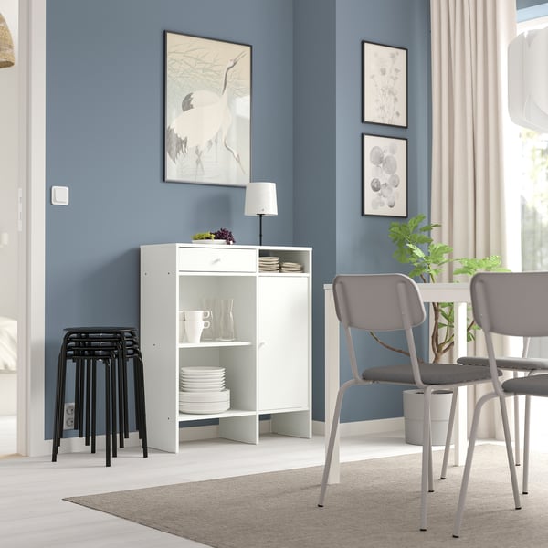 BAGGEBO sideboard, white, 78x92 cm