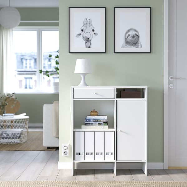 BAGGEBO sideboard, white, 78x92 cm