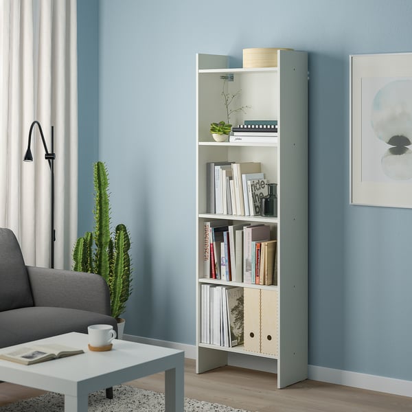 BAGGEBO bookcase, white, 50x25x160 cm