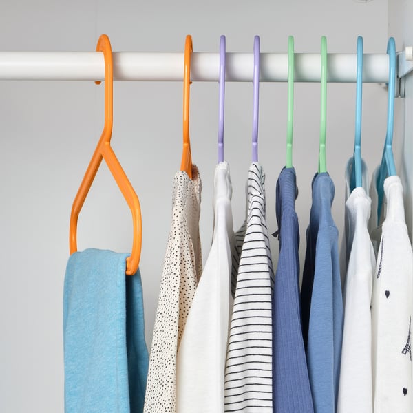 BAGIS children's coat-hanger, mixed colours, 34 cm, 8 pack