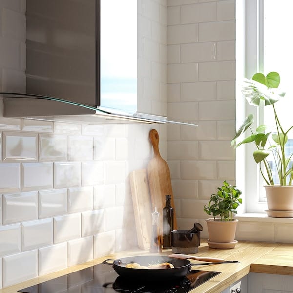 Ikea BALANSERAD Hood to be fixed to the wall - stainless steel/glass 80 cm , 80 cm