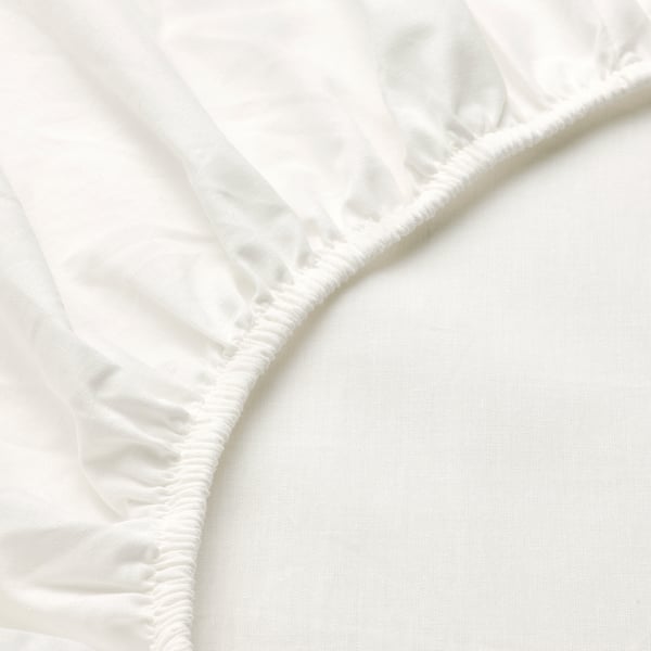 BALSAMPOPPEL fitted sheet, white