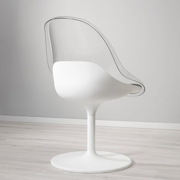 BALTSAR swivel chair, white, 58x85x56 cm