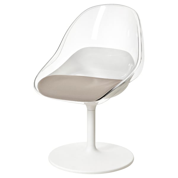 BALTSAR swivel chair, white, 58x85x56 cm
