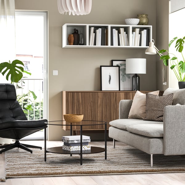 BANKKONTOR rug, high pile, beige/handmade, 170x240 cm