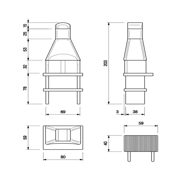BBQ - 80X59X205cm Weight 330kg - best price from Maltashopper.com TM10075625