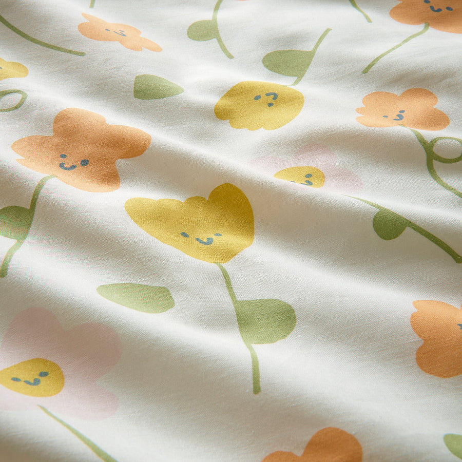 BARNDRÖM duvet cover and pillowcase, multicolour/flower pattern, 150x200/50x80 cm