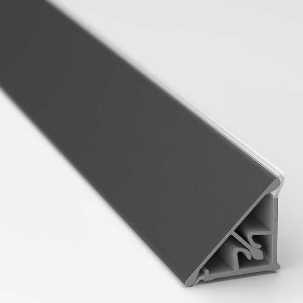 BASKETORP wall finishing strip, anthracite/aluminium