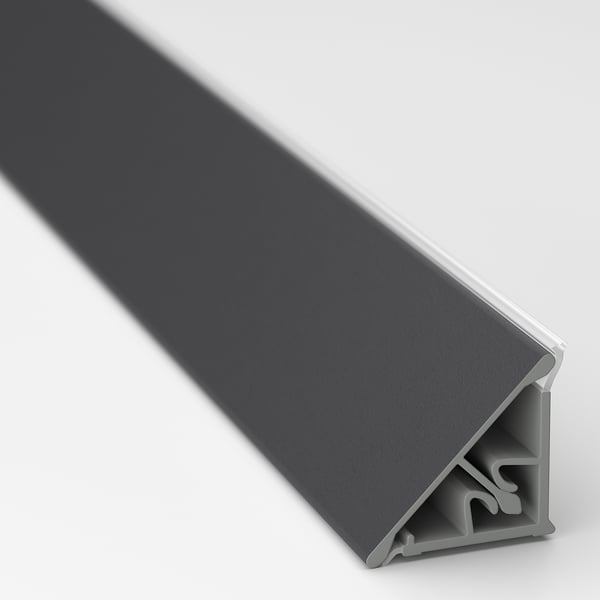 BASKETORP wall finishing strip, anthracite/aluminium