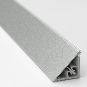 BASKETORP wall finishing strip, stainless steel colour/aluminium
