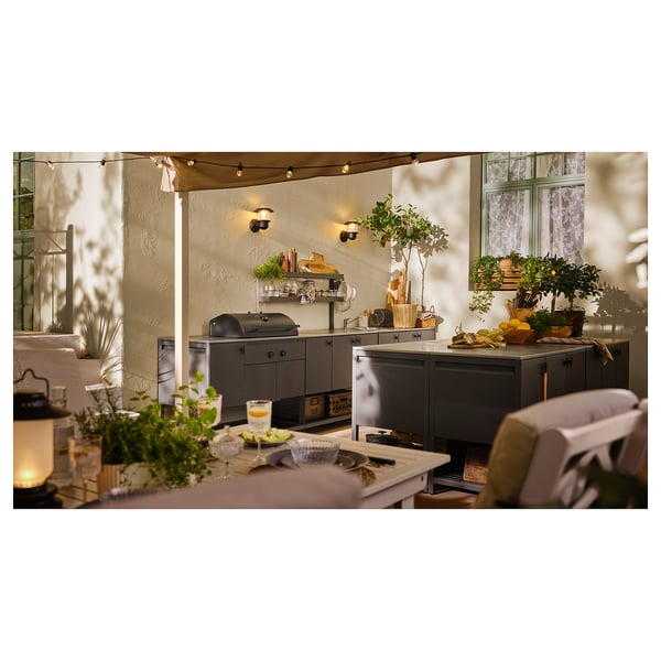 BÅTSKÄR charcoal barbecue, outdoor/dark grey, 120x60 cm