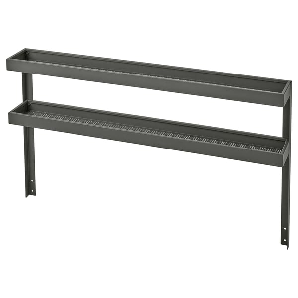 BÅTSKÄR add-on unit with shelves, outdoor/dark grey, 120x70 cm
