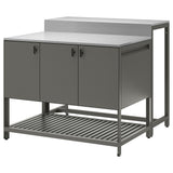 BÅTSKÄR outdoor kitchen island w bar table, 120x93x100 cm