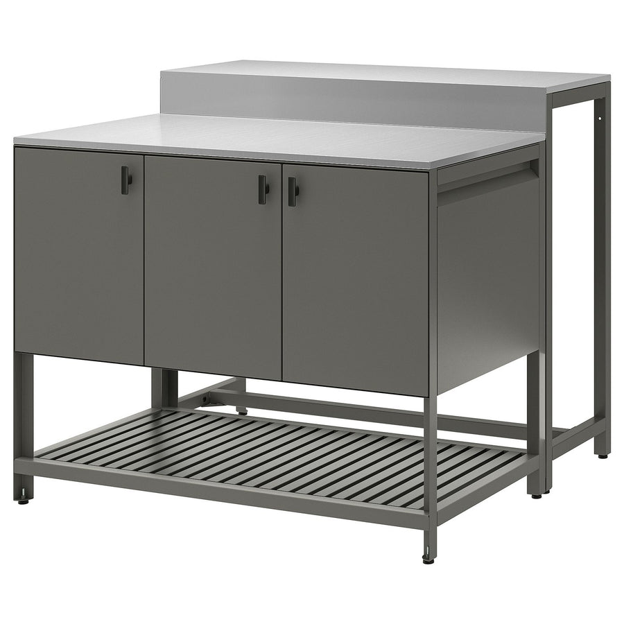 BÅTSKÄR outdoor kitchen island w bar table, 120x93x100 cm
