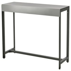 BÅTSKÄR bar table, outdoor/dark grey, 120x40 cm