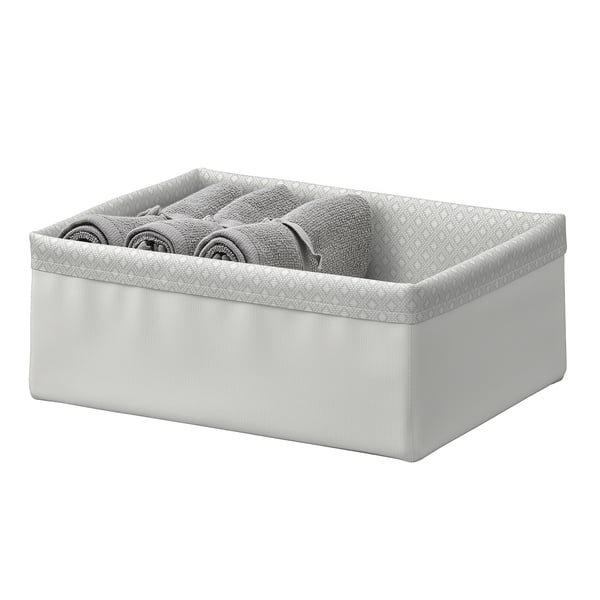 BAXNA organiser, grey/white, 20x26x10 cm