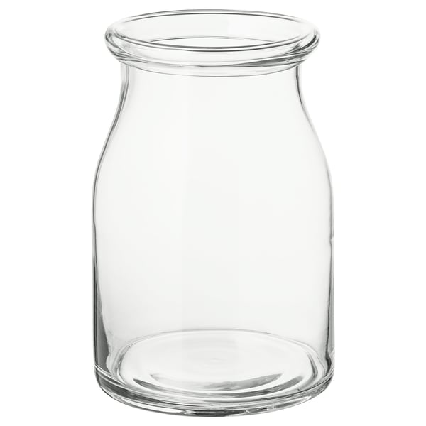 BEGÄRLIG vase, clear glass, 29 cm