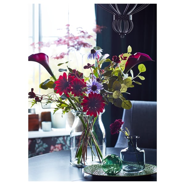 BEGÄRLIG vase, clear glass, 29 cm