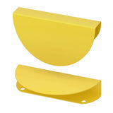 BEGRIPA handle, yellow/half-round, 130 mm, 2 pack