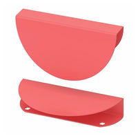 BEGRIPA handle, light red/half-round, 7 mm, 2 pack