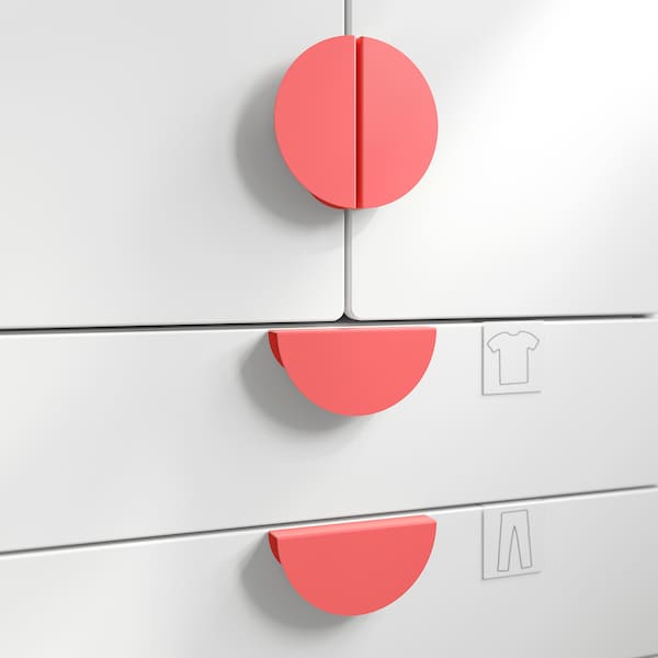 Ikea BEGRIPA - Handle, light red/half-round, 130 mm