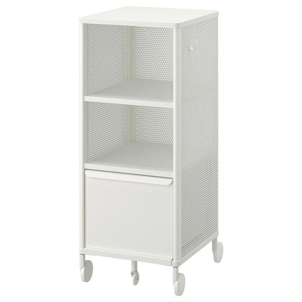 Ikea BEKANT - Storage unit on castors, mesh/white, 41x101 cm