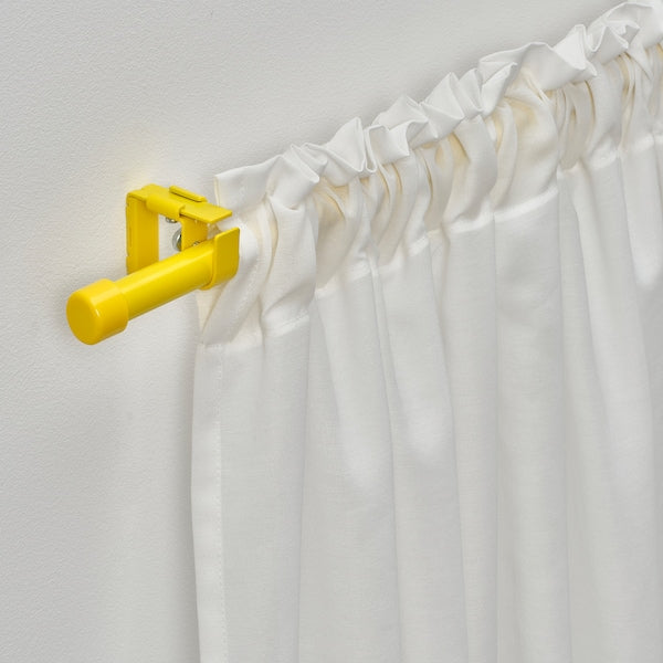 BEKRÄFTA curtain rod set, yellow, 120-210 cm 19 mm