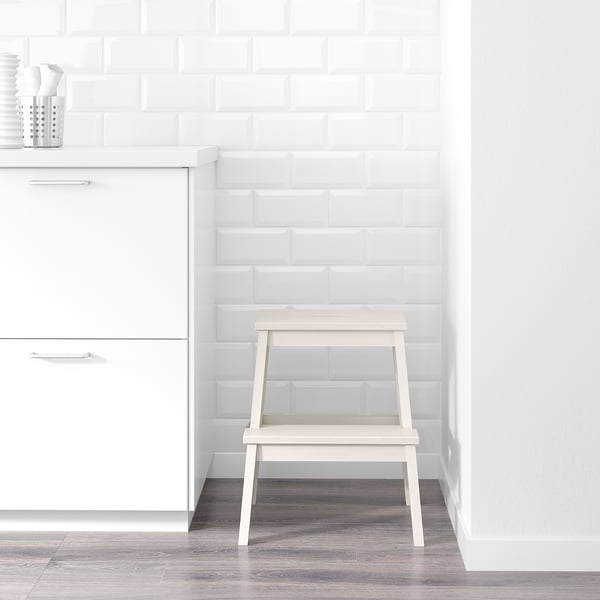 BEKVÄM step stool, white, 50 cm