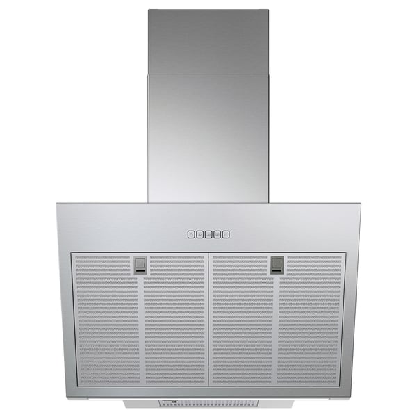 BEMÖTA wall mounted extractor hood, stainless steel colour, 70 cm