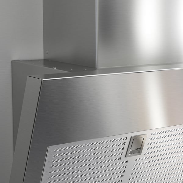 BEMÖTA wall mounted extractor hood, stainless steel colour, 70 cm