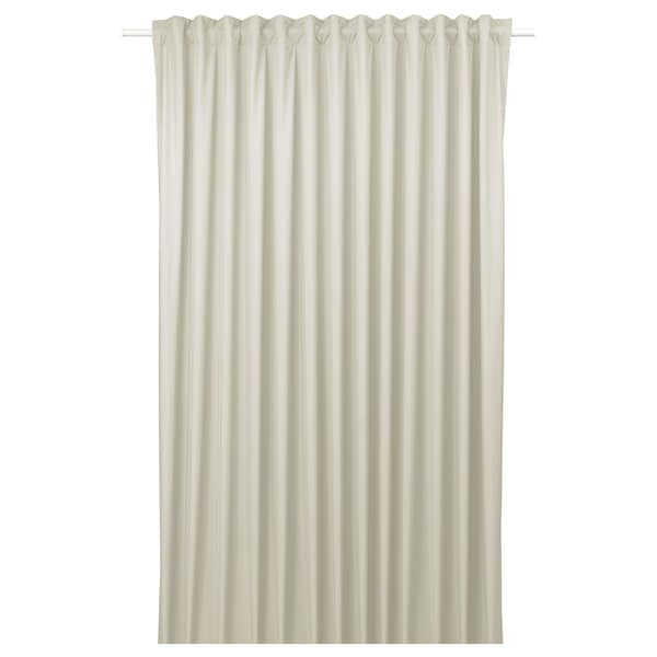 BENGTA block-out curtain, 1 piece, beige/with heading tape, 210x300 cm