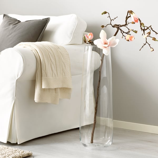 BERÄKNA vase, clear glass, 65 cm