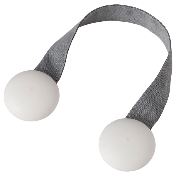 BERGKLEMATIS magnetic curtain tie-back, grey