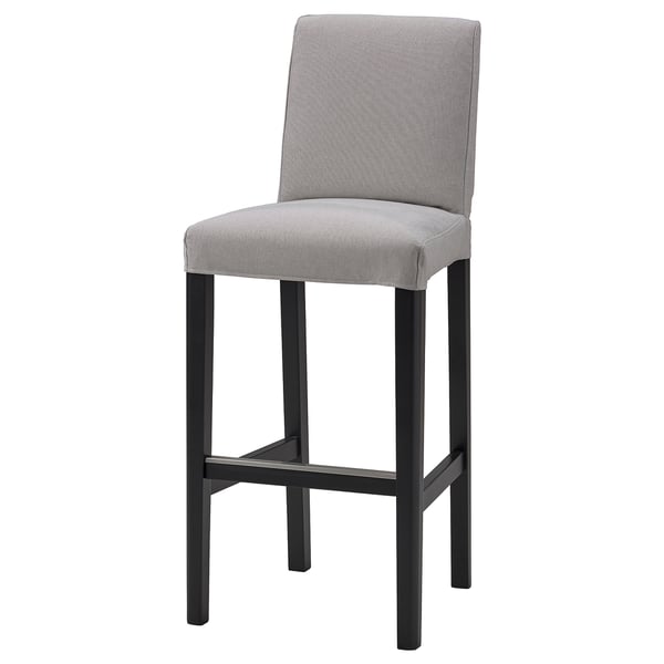 BERGMUND cover for bar stool with backrest, Orrsta light grey