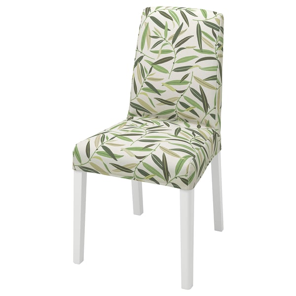 BERGMUND chair, white/Fågelfors multicolour, 52x95x59 cm