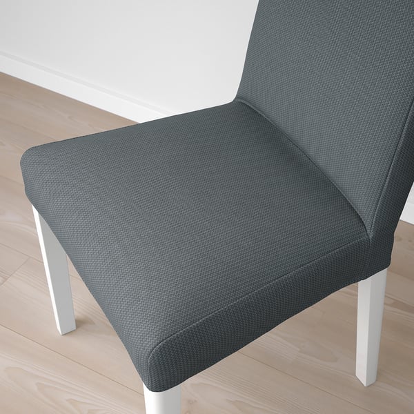 BERGMUND chair, white/Nykvarn grey, 52x95x59 cm