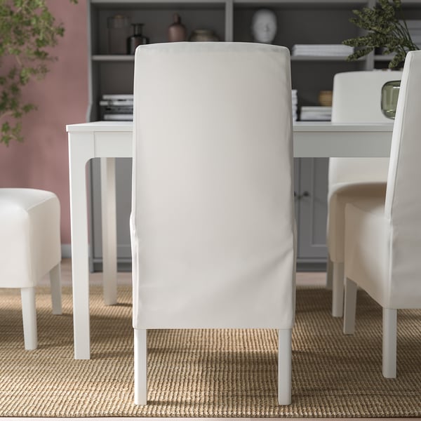 BERGMUND chair w medium long cover, white/Inseros white, 52x95x59 cm