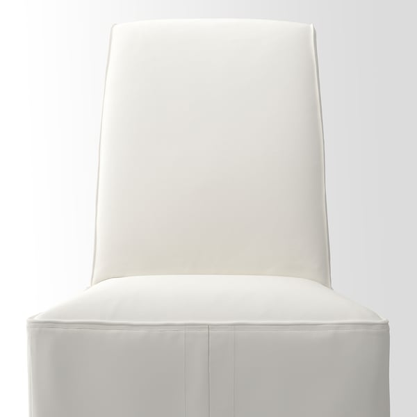BERGMUND chair with long cover, oak effect/Inseros white, 52x95x59 cm