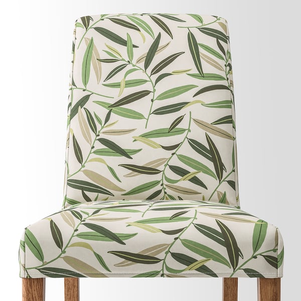 BERGMUND chair, oak effect/Fågelfors multicolour, 52x96x59 cm