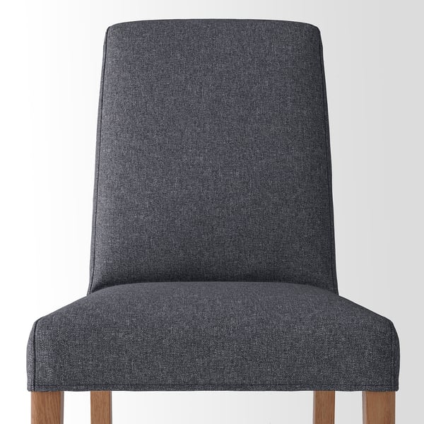BERGMUND chair, oak effect/Gunnared medium grey, 52x95x59 cm