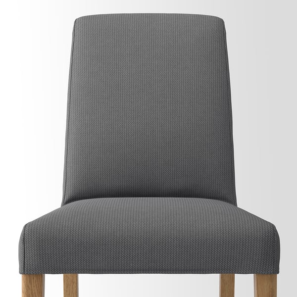 BERGMUND chair, oak effect/Nykvarn grey, 52x96x59 cm