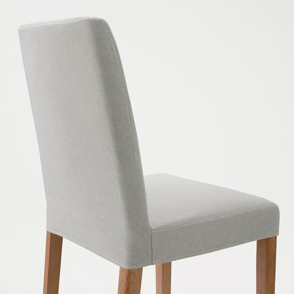 BERGMUND chair, oak effect/Orrsta light grey, 52x95x59 cm