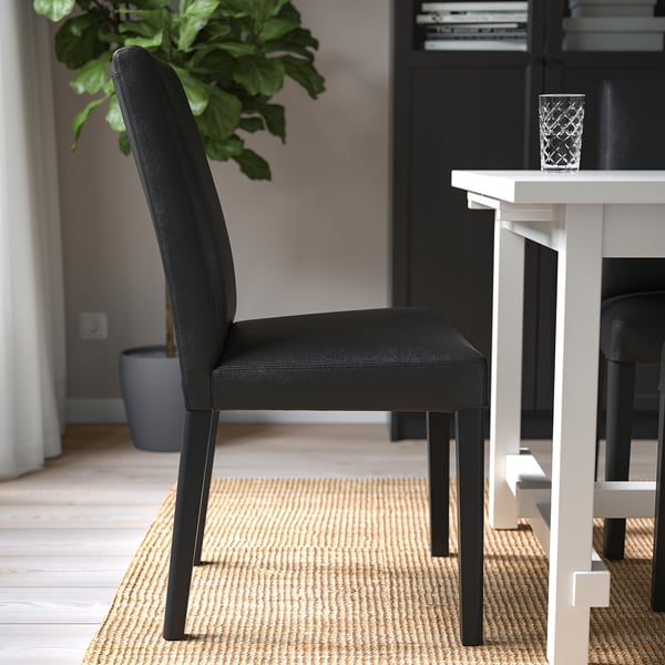 BERGMUND chair, black/Glose black, 52x95x59 cm