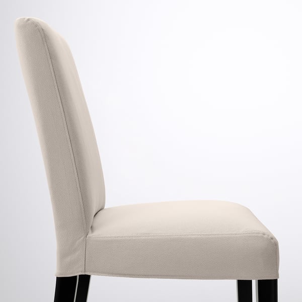 BERGMUND chair, black/Hallarp beige, 52x95x59 cm
