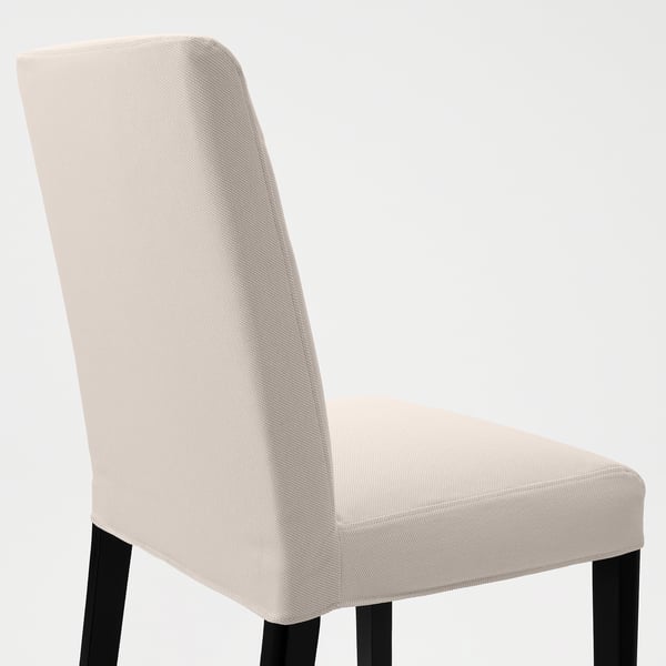 BERGMUND chair, black/Hallarp beige, 52x95x59 cm