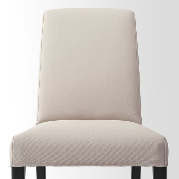 BERGMUND chair, black/Hallarp beige, 52x95x59 cm