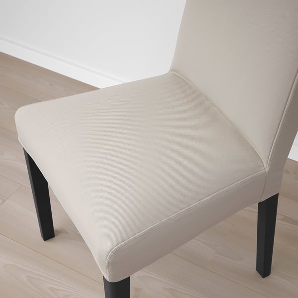 BERGMUND chair, black/Hallarp beige, 52x95x59 cm