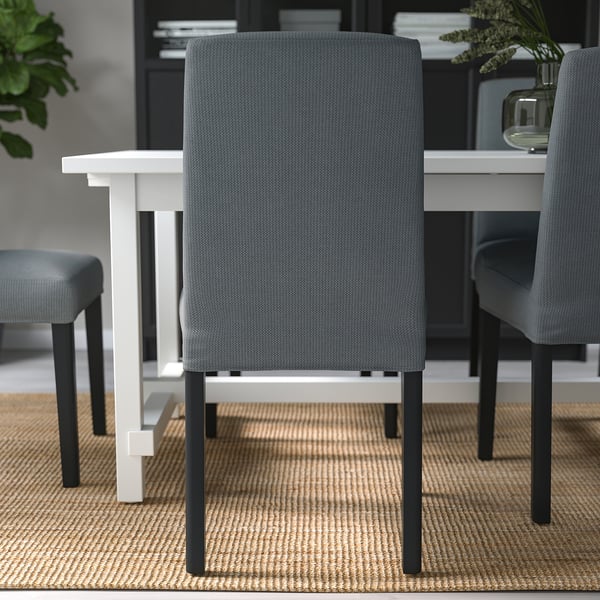 BERGMUND chair, black/Nykvarn grey, 52x96x59 cm